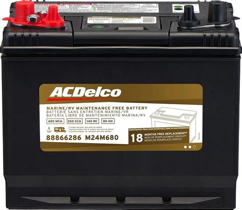 Amazon ACDelco Gold M24M680 18 Month Warranty Marine RV Deep Cycle