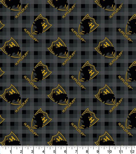 Harry Potter Hufflepuff Plaid Patch Flannel Fabric Joann