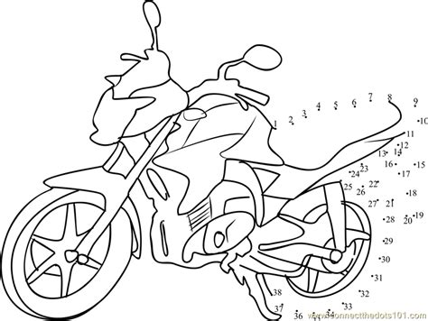 Honda Cb Twister Dot To Dot Printable Worksheet Connect The Dots