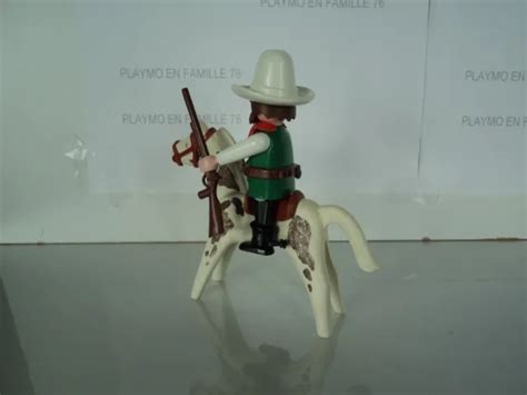 Playmobil Vintage Western Cow Boy Cheval Carabine Colt Type Set De