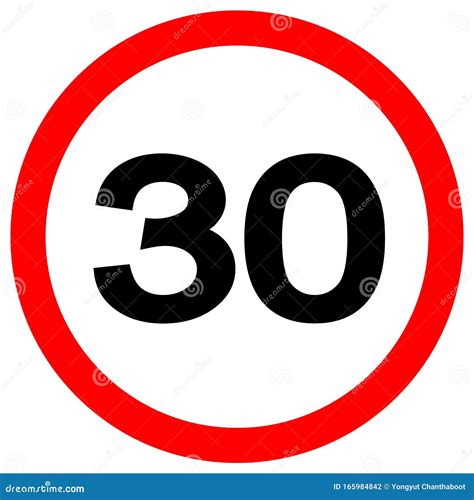 Speed Limit Traffic Sign Vector Illustration Isolate On White