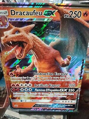 CARTE POKÉMON JUMBO Dracaufeu GX SM195 Soleil Lune FR NEUF EUR 26 00