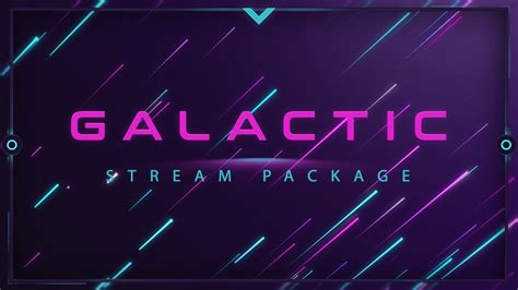 Galactic Twitch Overlay Space Themed Stream Package Youtube