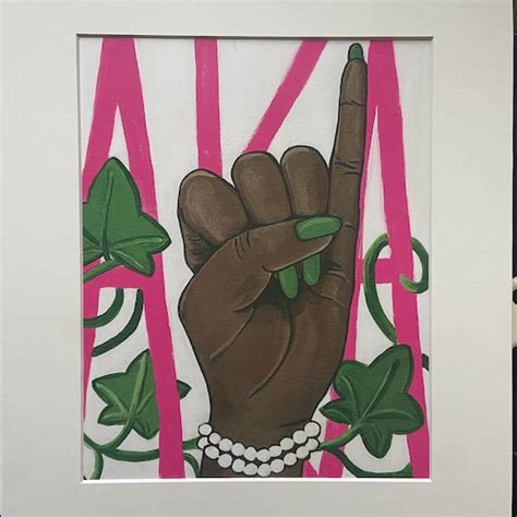 Aka Ivy 1908 Pinky Alpha Kappa Alpha Sorority Poem Graphic Etsy