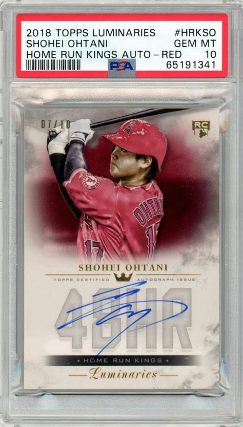 Mint Topps Luminaries Shohei Ohtani Home Run Kings