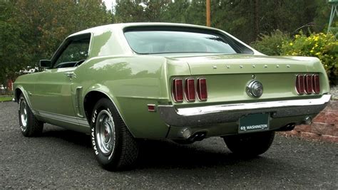 Lime Gold Green 1969 Ford Mustang Gt Hardtop