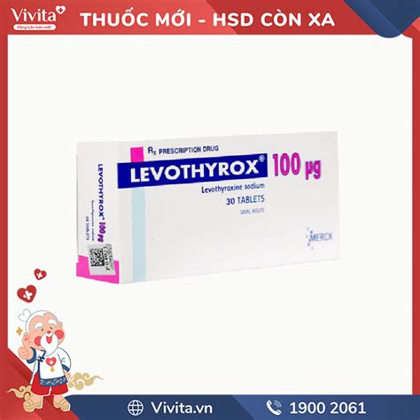 Thuốc trị bệnh lý tuyến giáp Levothyrox 100mcg Hộp 30 viên VIVITA