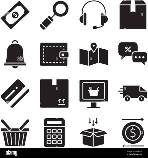 Headphones And Shopping Online Icon Set Over White Background