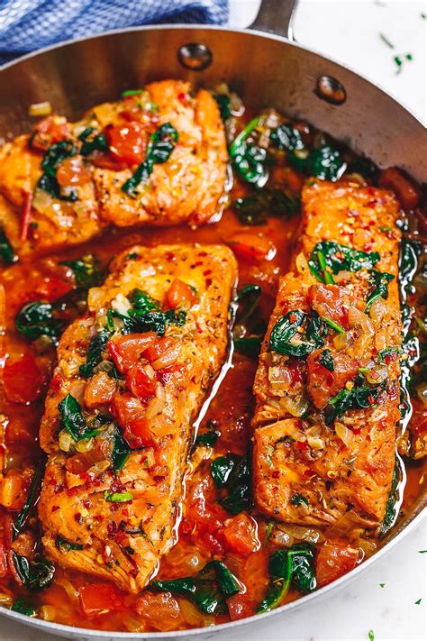 Tuscan Garlic Salmon Recipe Healthy Salmon Recipe — Eatwell101