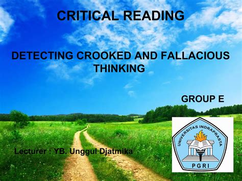 Detecting Crooked And Fallacious Thinking Part 2 Ppt