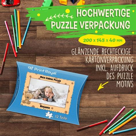 Holzpuzzle Mit Foto F R Kinder Mit Fotorahmen B R Teile Prin