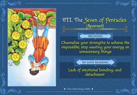 Seven Of Pentacles Meaning Upright And Reversed Tarot Technique