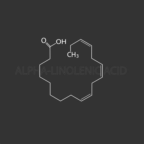 Alfa Linoleico ácido Molecular Esquelético Químico Fórmula 41454643 Vector En Vecteezy