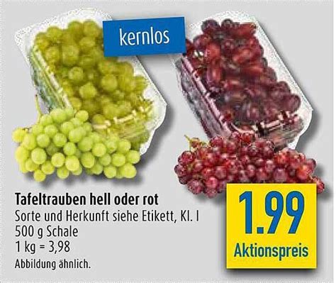 Tafeltrauben Hell Oder Rot Angebot Bei Diska