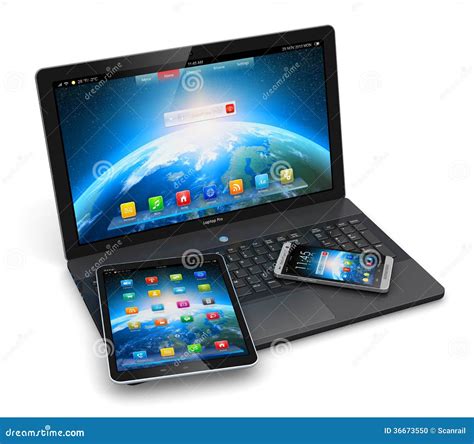 Modern Mobile Devices Stock Photo Image 36673550