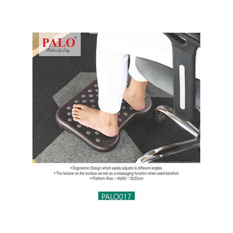 Palo Ergonomic Angle Adjustable Footrest With Soft Convex Points