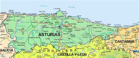 Mapa político de Asturias