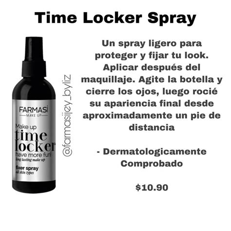 A Bottle Of Time Locker Spray Next To An Advertise For The Product