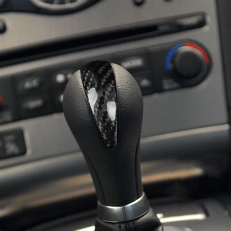 Carbon Fiber Gear Shift Knob Cover Trim For G35 G37 G25 FX35 FX37 FX50