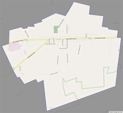 Map of Gratz borough, Pennsylvania