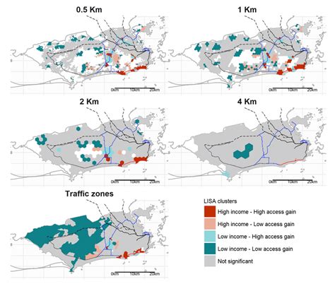 Bivariate Lisa Based Spatial Clusters Showing The Local Association