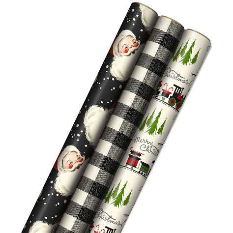 Mua Hallmark Black Christmas Wrapping Paper With Cut Lines On Reverse