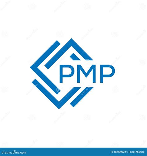 Pmp Letter Logo Design On White Background Pmp Creative Circle Letter