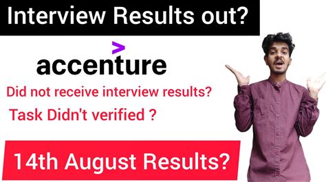 Accenture Interview Results Accenture Rejection Mail Task