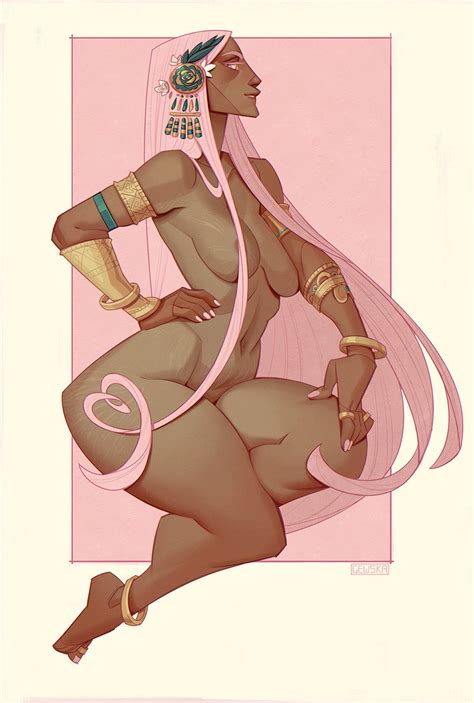 Rule Girls Aphrodite Hades Gewska Hades Game Nude Pink Hair Pinup Solo Very Long Hair