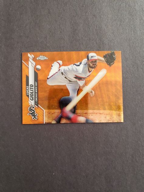 2020 Topps Chrome Orange Wave Refractor 25 Lucas Giolito 46 EBay