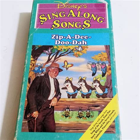 Vintage Disney Sing A Long VHS Zip A Dee Doo Dah Su1 Etsy