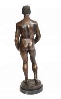 Italian Bronze Male Nude Statue Naked Art Classical