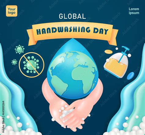 World Handwashing Day Hand Washing With Soap Until It Foams With