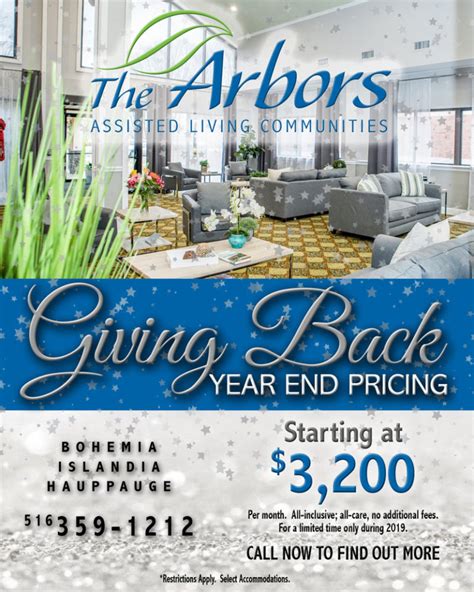 The Arbors Gives Back Year End Pricing The Arbors Assisted Living