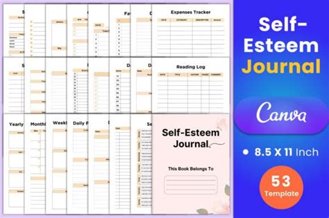 Self Esteem Journal Canva Interior Graphic By Munjixpro Creative Fabrica