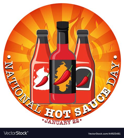 National Hot Sauce Day Banner Design Royalty Free Vector