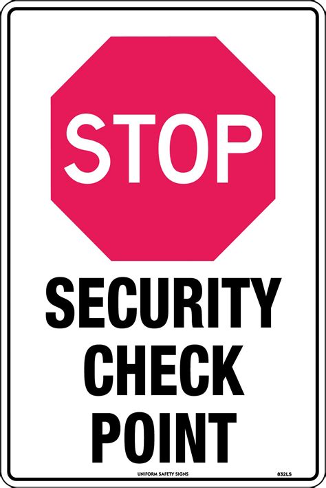 Stop Security Check Point | General Signs | USS