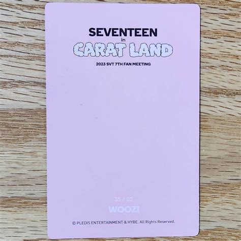 Woozi Photocard Seventeen In Carat Land 2023 SVT 7th India Ubuy