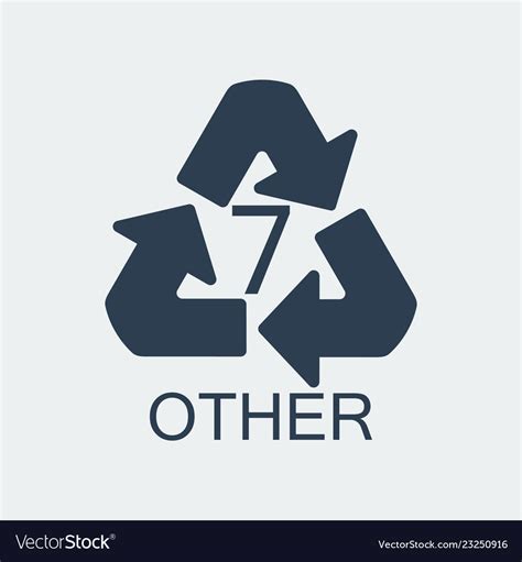 Plastic Recycling Symbol Other 7wrapping Vector Image