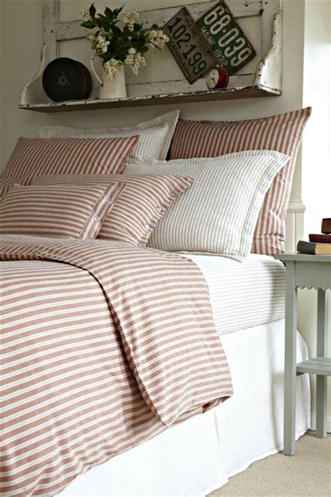 Farmhouse Blue Ticking Bedding