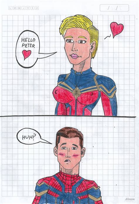 Captain Marvel And Spider Man By Matiriani28 On Deviantart