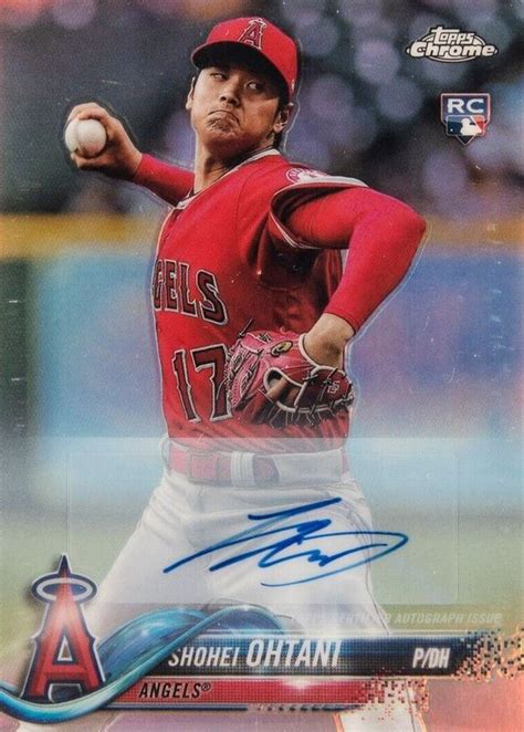 Shohei Ohtani 2018 Topps Chrome Update HMT1 Autographs Refractor