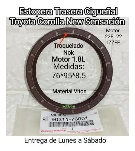 Estopera Cigue Al Trasera Toyota Corolla New Sensaci N Nok Mercadolibre