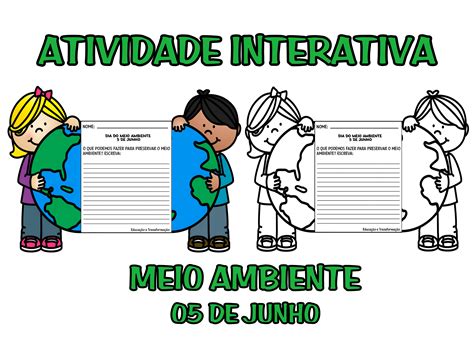 Blog Educação e Transformação: 👍Atividade Interativa: dia do meio ambiente