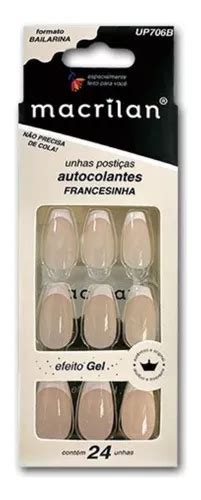 Unhas Postiças Autocol Up706b Bailarina Francesinha Macrilan