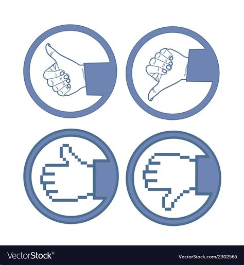 Hand With Thumb Up And Down Royalty Free Vector Image