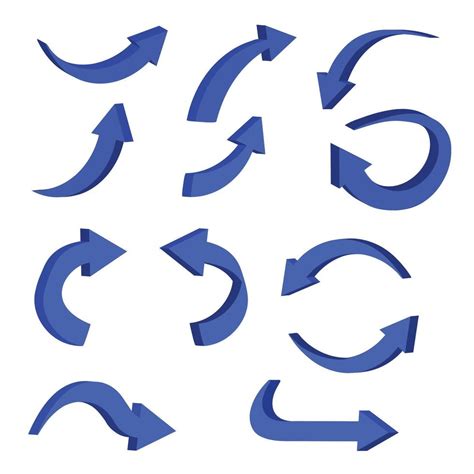 set   arrows  vector art  vecteezy