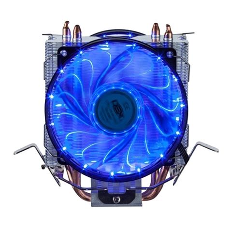 Cpu Cooler 15 Led Para Processador Intel Amd Fan Duplo