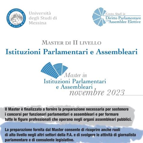 Messina A Novembre Il Master Di II Livello In Istituzioni Parlamentari