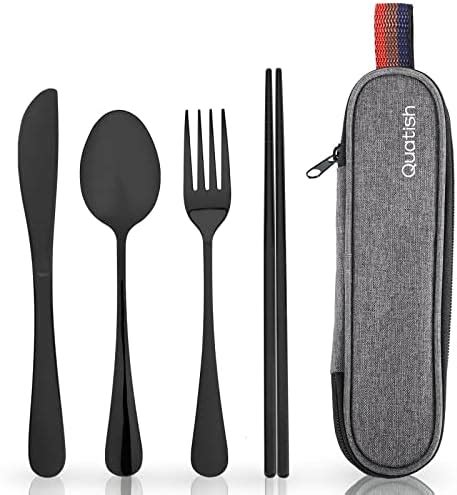 Amazon PREMIUM QUALITY Stainless Steel Travel Utensils Set With